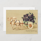 レトロビクトリアンヴィンテージイースターグリーティング シーズンポストカード (正面/裏面)