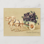 レトロビクトリアンヴィンテージイースターグリーティング シーズンポストカード (正面)