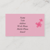 レトロビジネスまたはプロフィールカード 名刺 (裏面)