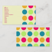 レトロビジネスキャンデーの点々のあるなパターン 名刺 (正面/裏面)