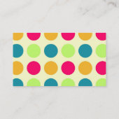 レトロビジネスキャンデーの点々のあるなパターン 名刺 (裏面)