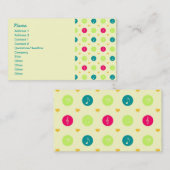 レトロビジネスキャンデー音楽はパターンに注意します 名刺 (正面/裏面)