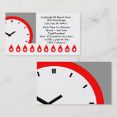 レトロビジネスパンチカードの献血運動の文字盤 ロイヤリティカード (正面/裏面)