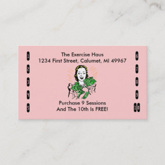 レトロビジネスパンチカードビジネスのハッピーショップ ロイヤリティカード