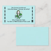 レトロビジネスパンチカードビジネス幸せな店 ロイヤリティカード (正面/裏面)