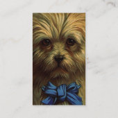 レトロビジネスパンチカードペット小犬のグルーミング ロイヤリティカード (裏面)