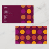 レトロビジネスプラム点々のあるなパターン 名刺 (正面/裏面)