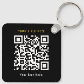 レトロビジネスロゴQRコードおよび文字両面 キーホルダー (裏面)