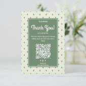 レトロビジネス感謝QRコード付き注文カード サンキューカード (スタンド正面)