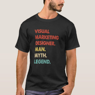 レトロビジュアルマーケティングデザイナーマン神話の伝説 Tシャツ