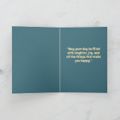 レトロビソンバッファローハッピーバースデー カード (内部)