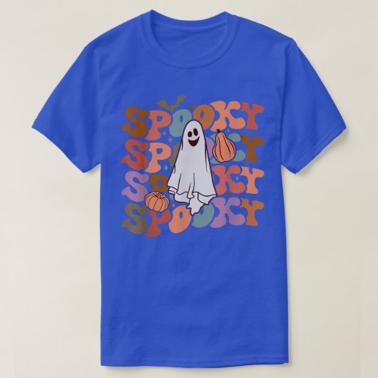 レトロビタネ不気味ス幽霊カボチャ面白いハロウィーン Tシャツ (デザイン正面)