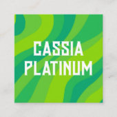 レトロビッグはっきりしたウェーブミニマリストのソーシャルアイコン スクエア名刺 (正面)