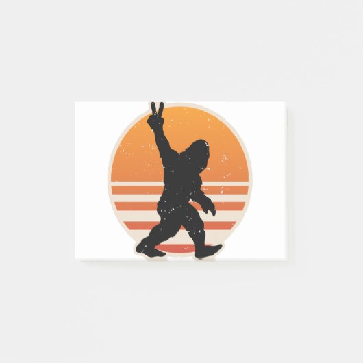 レトロビッグフットピースサイン ポストイット (正面)