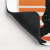 レトロビッグフットピースサイン マウスパッド (コーナー)