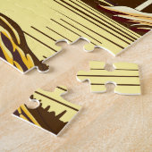 レトロビッグフットヴィンテージサスカッチ山脈 ジグソーパズル (側面)