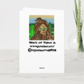 レトロビッグフット |アーポップ・アートのトサスカッチ誕生日 カード (裏面)