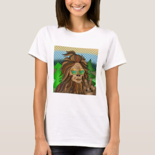 レトロビッグフット ヴィンテージカラーサスカッチアーポップ・アートのト Tシャツ