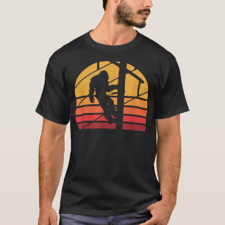 レトロビッグフートリネンエレクトリシャンサスカッチラインウ Tシャツ