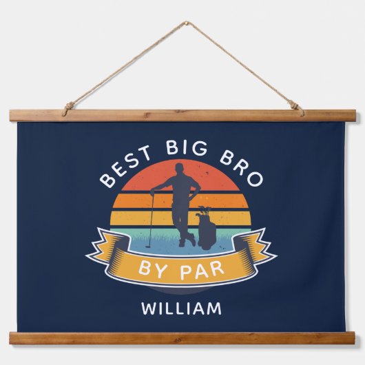 レトロビッグブラザーゴルフラバー誕生日ルーム 吊り下げ型タペストリー (正面)