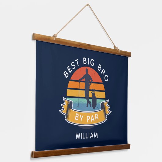 レトロビッグブラザーゴルフラバー誕生日ルーム 吊り下げ型タペストリー (傾斜あり)