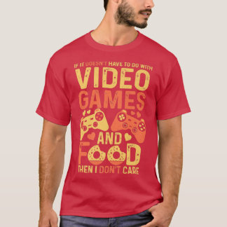 レトロビデオゲームと食べ物または私はヴィンテージ Tシャツ
