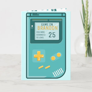 レトロビデオゲームのレベルアップカスタム誕生日時代 カード