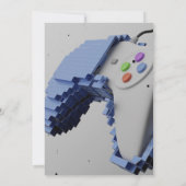 レトロビデオゲームの誕生日パーティー 招待状 (裏面)