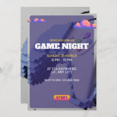 レトロビデオゲームの誕生日パーティー 招待状 (正面/裏面)