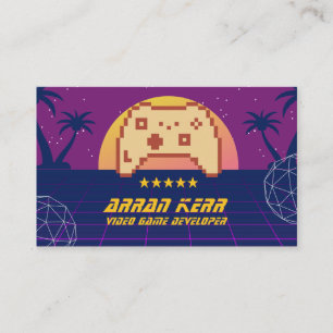 レトロビデオゲームコンソールゲーム 名刺