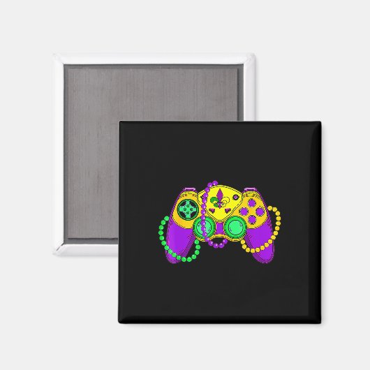 レトロビデオゲームコントローラハットマルディグラスゲーム マグネット (正面/裏面)