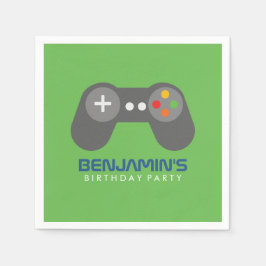 レトロビデオゲームコントローラ誕生日 スタンダードカクテルナプキン