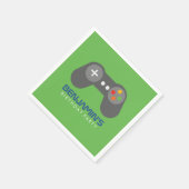 レトロビデオゲームコントローラ誕生日 スタンダードカクテルナプキン (角)