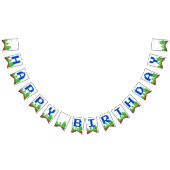 レトロビデオゲームハッピーバースデー バンティングフラッグ (全)