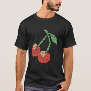 レトロビデオゲームピクセルさくらんぼクールさくらんぼ愛好家 Tシャツ