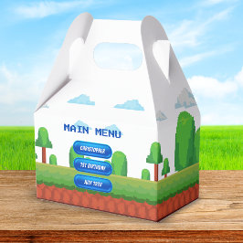 レトロビデオゲームメニュー1st誕生日パーティー フェイバーボックス