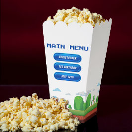 レトロビデオゲームメニュー1st誕生日パーティー フェイバーボックス