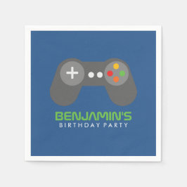 レトロビデオゲーム制御誕生日 スタンダードカクテルナプキン