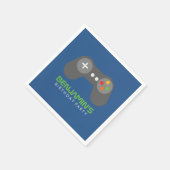 レトロビデオゲーム制御誕生日 スタンダードカクテルナプキン (角)