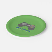 レトロビデオゲーム誕生日パーティー ペーパープレート (アングル)