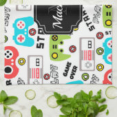 レトロビデオゲーム キッチンタオル (折り畳み)