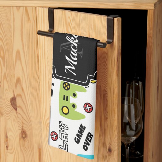 レトロビデオゲーム キッチンタオル (三つ折り)