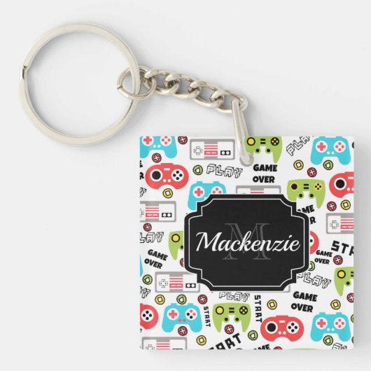 レトロビデオゲーム キーホルダー (正面)