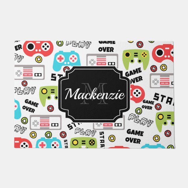 レトロビデオゲーム ドアマット (正面)