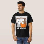 レトロビデオゲーム 猫 面白い Tシャツ (正面フル)