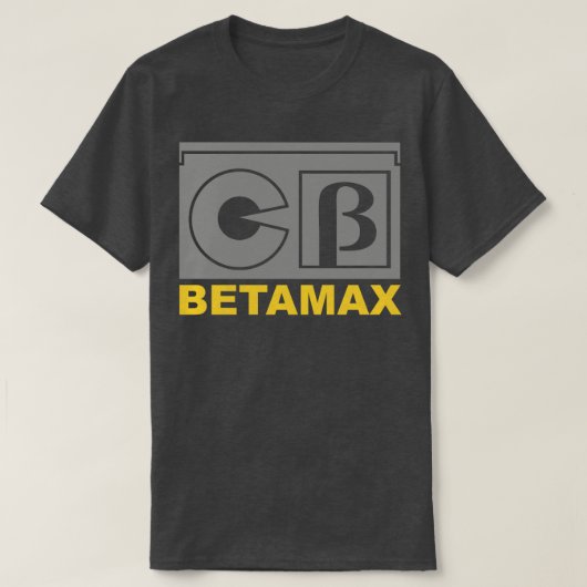 レトロビデオテープBetamaxビデオ Tシャツ (デザイン正面)