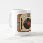 レトロビニルターンテーブルマグ コーヒーマグカップ (正面左)