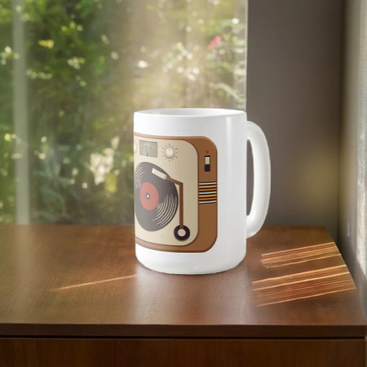 レトロビニルターンテーブルマグ コーヒーマグカップ