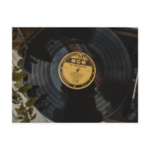 レトロビニル結婚式招待状 – 愛を聞こう