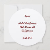 レトロビニル結婚式招待状 招待状 (裏面)